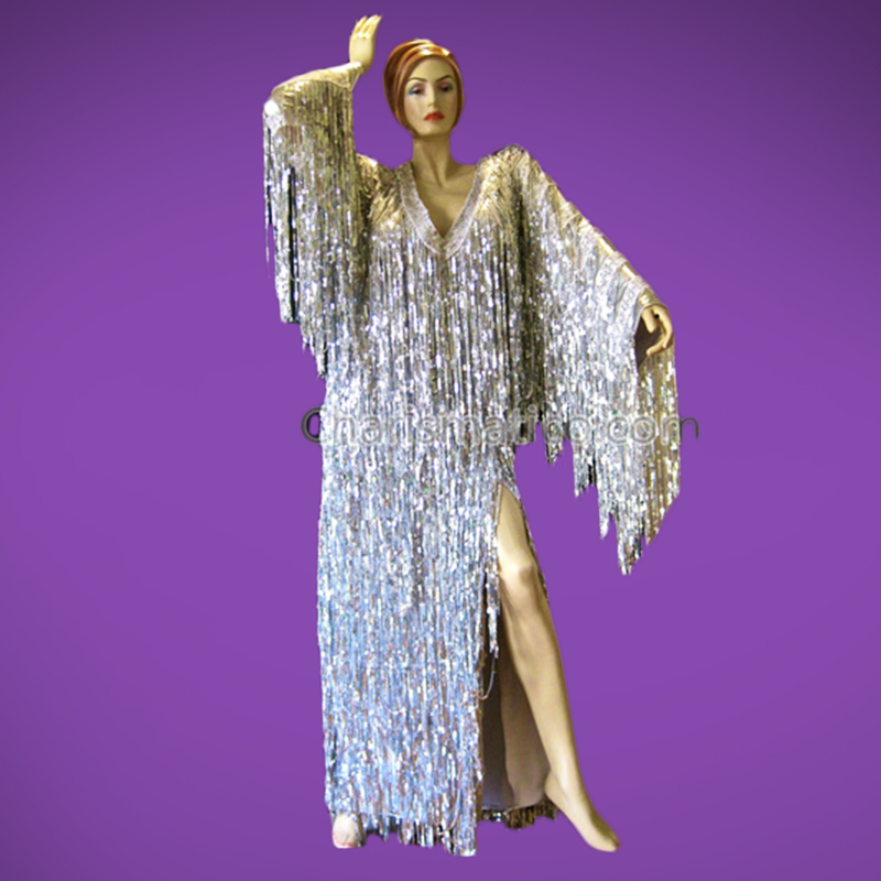 Sequin Fringe Gown